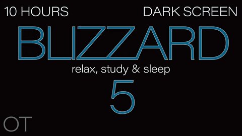 BLIZZARD| Howling Wind & Blowing Snow Sounds for Sleeping| Relaxing| Studying| DARK BLACK SCREEN V5