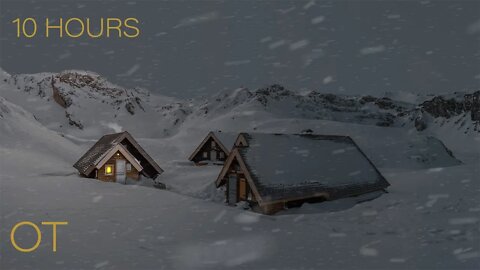 Blizzard in Val d'Isère | Howling wind and blowing snow for Relaxing | Study| Sleep| Winter Ambience