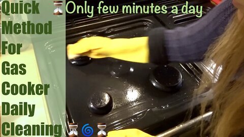 My Method Of Quick Daily Cleaning Of My Gas Cooker Top. Only Few Minutes Of Work & Simple Tools!