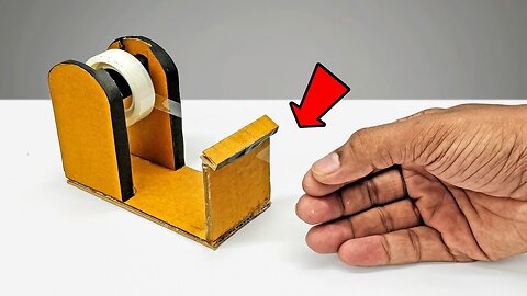 How To Make Simple Tape Cutter Dispenser From Cardboard DIY At Home