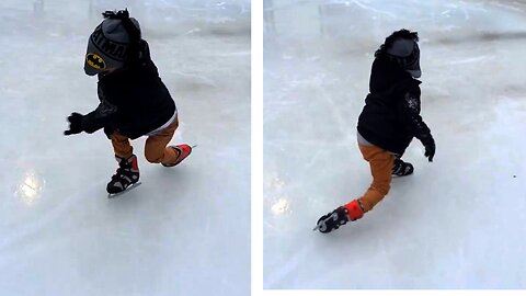 "Adorable! Watch this Little One's First Time Ice Skating"