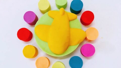 Making Airplane And color Ful Cakes With Fun Colored Sand