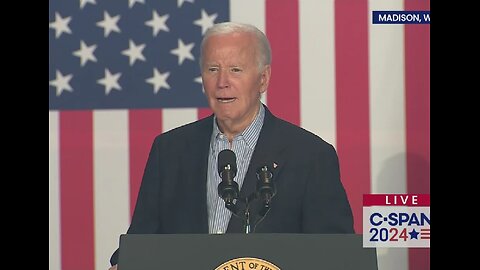 Biden campaigns in Madison, Wisconsin.