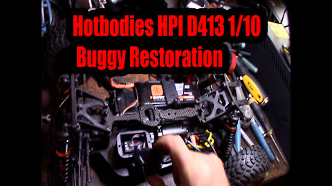 HOT BODIES HPI D413 1/10 RC BUGGY Restoration Custom 2S battery & radio Tray