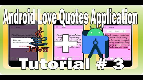How to create A Love Quotes Application in Android Studio Tutorial 3