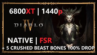 Diablo 4 1440p | ULTRA | 6800XT | 5 CRASH BEAST BONE 100% DROP