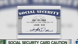 Social Security card caution