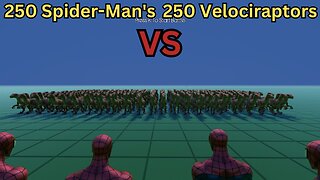 250 Spider-Man's Versus 250 Velociraptors || Ultimate Epic Battle Simulator