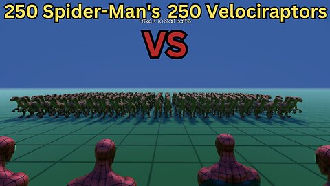 250 Spider-Man's Versus 250 Velociraptors || Ultimate Epic Battle Simulator