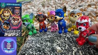 PAW PATROL MIGHTY MOVIE TOYS PUPS vs METEOR PRETEND PLAY READ ALOUD