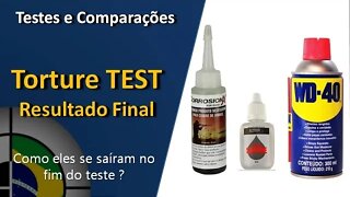 CorrosionX vs Silicone vs WD-40 - Torture Test Parte 02 [Resultados do teste após 12 dias]