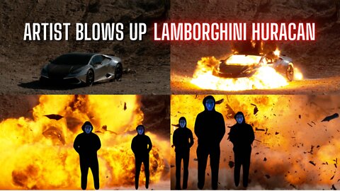 Artist BLOWS UP a LAMBO to PROTEST "GREED" in CRYPTO!