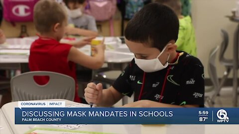 Palm Beach County School Board discusses universal face mask mandate for students