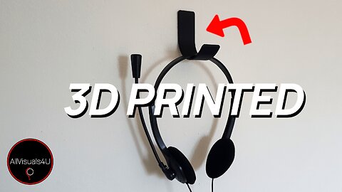 😀 Headphone Holder 3D Print - Headphone Holder Wall Mount - Headphone Hanger Wall - Headphone Holder