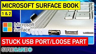 Microsoft Surface Book Stuck USB port and Loose component inside keyboard. Full Disassembly