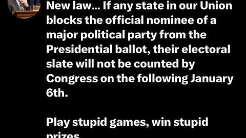 TEXAS AND FLORIDA TAKING JOE OFF BALLOT IN RESPONSE TO COLORADO! --- DOC RICH