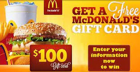 Enter for a $100 McDonalds Gift Card!