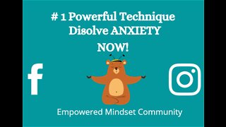 STOP ANXIETY NOW! A powerful tool to elimintae your enaxiety NOW!