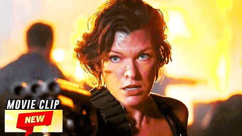 Tower Inferno Scene | RESIDENT EVIL THE FINAL CHAPTER (2016) Milla Jovovich, Movie CLIP HD