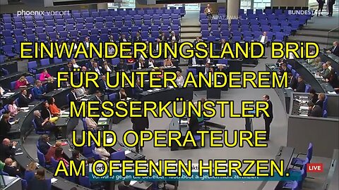 EINWANDERUNGSLAND BRD FÜR UNTER ANDEREM AUCH MESSERKÜNSTLER UND OPERATEURE