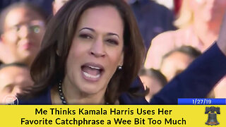 Me Thinks Kamala Harris Uses Her Favorite Catchphrase a Wee Bit Too Much