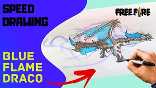 Speed Drawing AK 47 Chama do Dragão | Free Fire