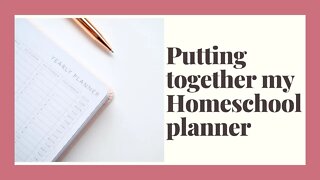 Homeschool planner set up