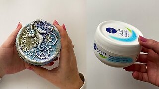 The idea of ​​decorating a jar of Nivea Soft cream