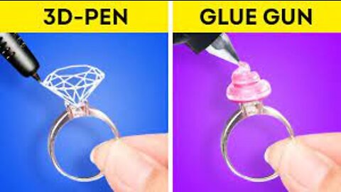 3D PEN vs GLUE GUN -- Coolest Crafts With Glue Gun And Useful Hacks With 3D PEN
