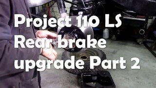 LS 110 project. Rear brake conversion from drums to discs Part 2