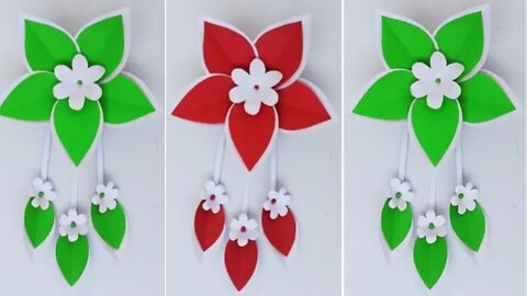 DIY Paper Flower Wall Hanging Craft For Homemade / Paper Craft