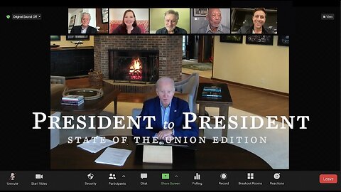 President Biden Webcams w/ Movie Stars for State of the Union Advice