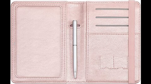 Passport and Vaccine Card Holder Combo - HOTCOOL Leather RFID Blocking Wallet with Elastic Stra...