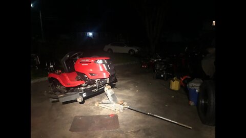 Working Through the Day & Night Finish Our Troy Bilt Bronco Lawn Tractor Fix N Flip REVEAL
