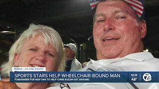 Sports stars helping Chris Ruzzin, who is wheelchair bound, get new van