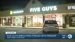 3 Five Guys employees forced into a freezer during robbery, police say