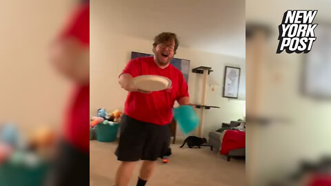 TikTok dad chases mouse while kid drops f-bombs