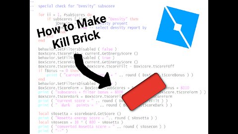 How To Make a Kill Brick in Roblox Studios