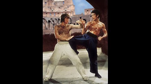 Bruce Lee Fakes Out Chuck Norris with the Oblique Kick