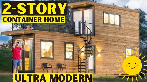 Ultra Modern 2-Story Tiny Container Home // Full Tour