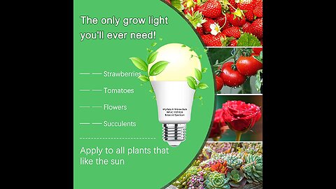 Mexhom LED Grow Light Bulb 6 Pack,Grow Light Bulb for Indoor Plants,Full Spectrum Grow Light Bu...