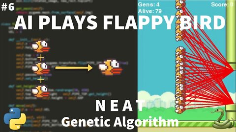 Python Flappy Bird AI Tutorial (with NEAT) - Implementing NEAT/Creating Fitness Function