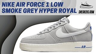 Nike Air Force 1 Low Light Smoke Grey White Sail Hyper Royal - DH7435-001 - @SneakersADM