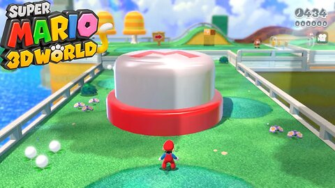 What happens when Mario presses the Giant Switch in Super Mario 3D World?