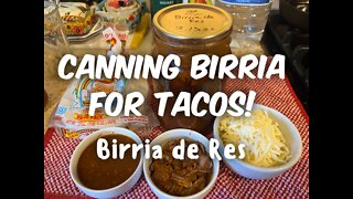 Canning Beef Birria for Tacos