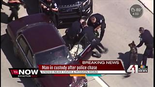 Bank robbery suspect arrested after police chase