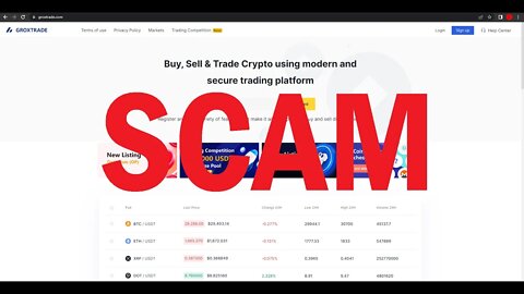 Groxtrade is a SCAM exchange!