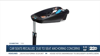Car seats recalled due to seat anchoring concerns