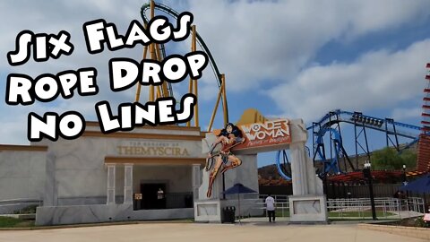 Six Flags Magic Mountain Rope Drop No Lines