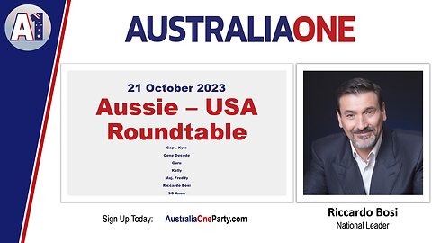 AustraliaOne Party - Aussie-USA Roundtable (21 October 2023)